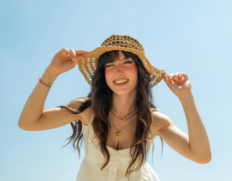 Anxiety free relaxed woman