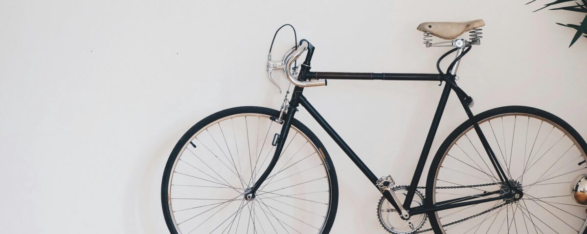 Bike leaning against a wall